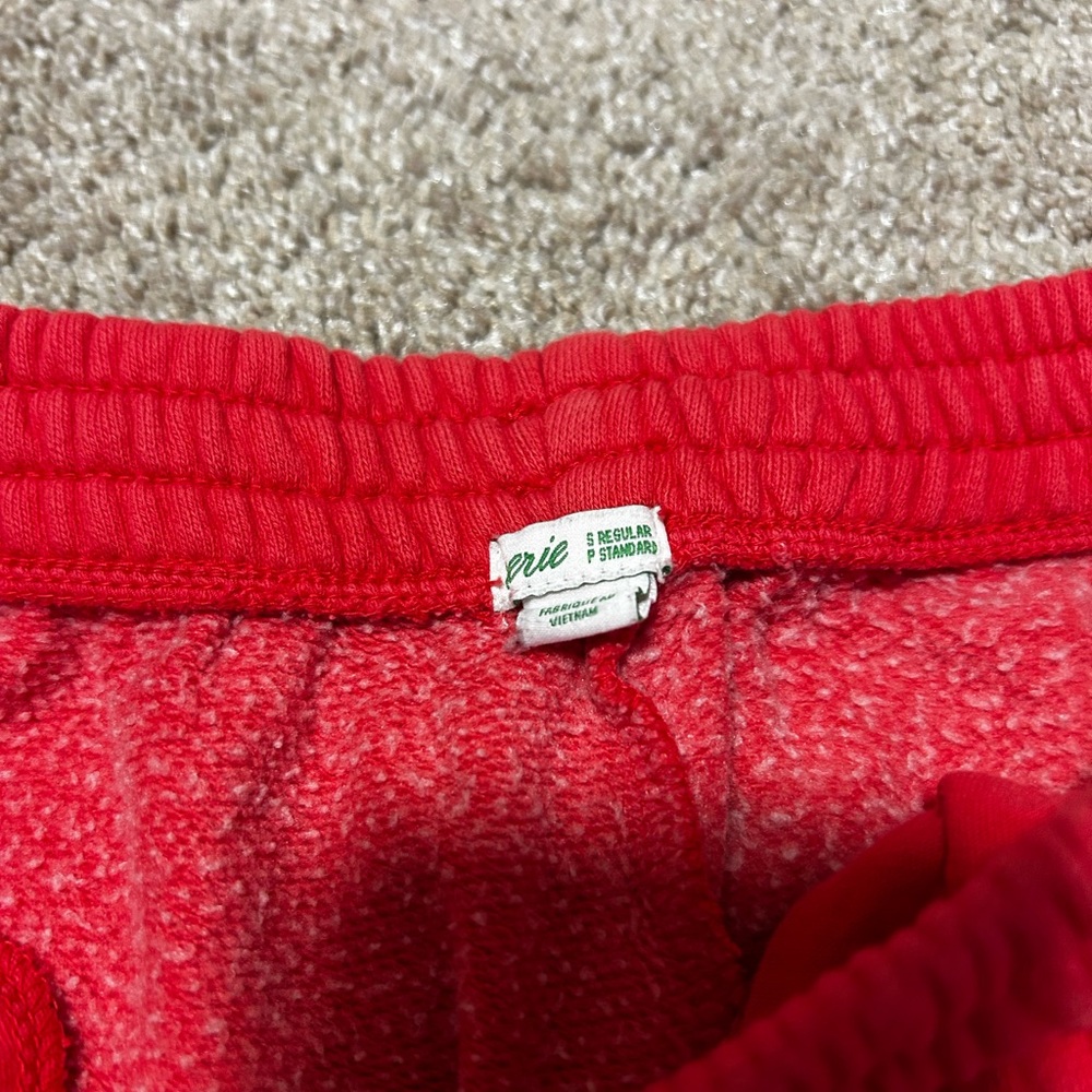 Red Aerie Sweatpants with Logo - Picture 2 of 2